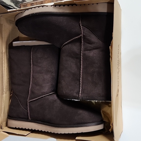 New Kookaburra By Ugg Burra Short Fir Lined Brown Boots Mens Size 13 main image 8
